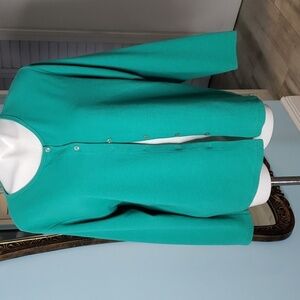 KELLY GREEN TEXTURED CARDIGAN JACKET ALLYSON WHITMORE